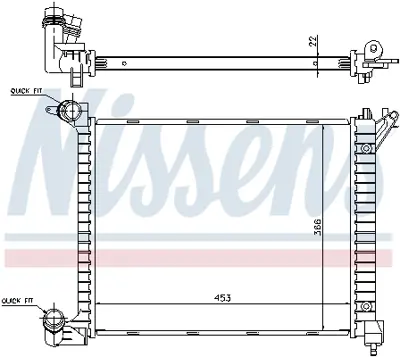 NISSENS 69704A Motor Radyatoru 7788753