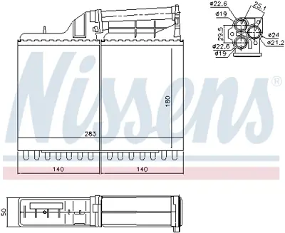 NISSENS 70502 Kalorıfer Radyatoru 64111384725