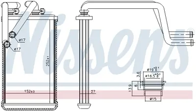 NISSENS 707074 Kalorıfer Radyatoru 7801A986