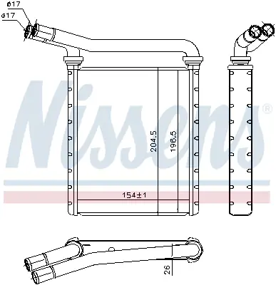 NISSENS 707090 Kalorıfer Radyatoru 8710742170