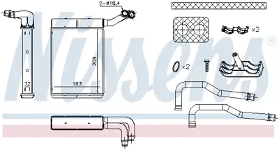 NISSENS 707095 Kalorıfer Radyatoru 6448N0