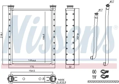 NISSENS 707172 Kalorıfer Radyatoru 8710752060