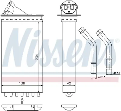 NISSENS 71141 Kalorıfer Radyatoru 95230684