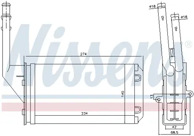 NISSENS 71143 Kalorıfer Radyatoru P106 Sxo Valeo Tıpı 96> 96090004