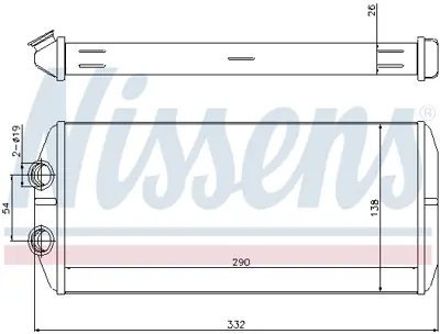 NISSENS 71164 Kalorıfer Radyatoru Partner Tepe Berlıngo Iıı 08> 1,6hdı 1,6 16v 6448S6