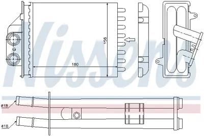 NISSENS 71453 Kalorıfer Radyatoru 77362540 9S5119850CA