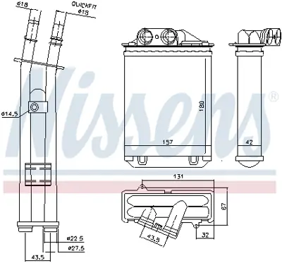 NISSENS 71459 Kalorıfer Radyatoru 77364840