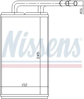 NISSENS 71740 Kalorıfer Radyatoru 95VW18B539AE