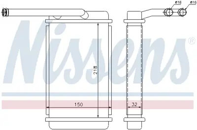 NISSENS 71757 Kalorıfer Radyatoru Transıt 2,0 / 2,5d 85>92 T12 / T15 92>00 ( 89VW18476BA