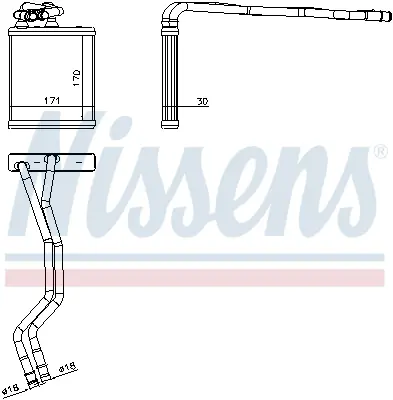 NISSENS 71771 Kalorıfer Radyatoru 8V5118B539AC