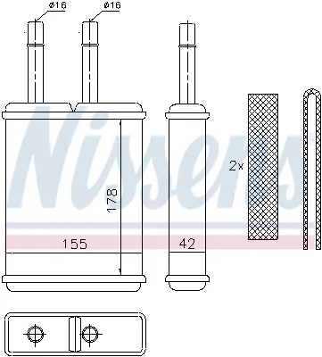 NISSENS 71957 Kalorıfer Radyatoru GC5D61130