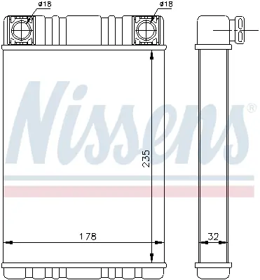 NISSENS 72028 Kalorıfer Radyatoru W203 00>07 Cl203 02>08 S203 02>07 C209 02>09 A209 03>10 R230 06>12 A2038300161