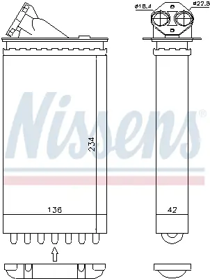 NISSENS 72655 Kalorıfer Radyatoru Omega B 9200590