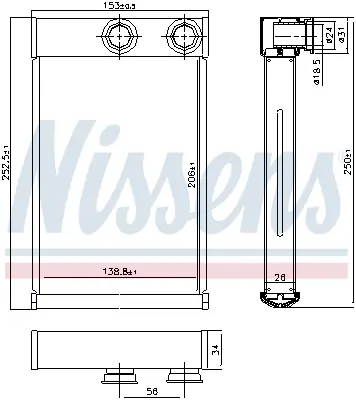 NISSENS 72669 Kalorıfer Radyatoru 1843527