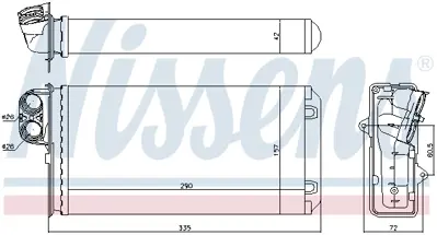 NISSENS 72937 Kalorıfer Radyatoru P607 (00>) 6448J6