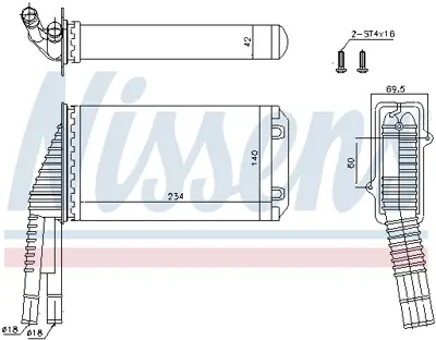 NISSENS 72953 Kalorıfer Radyatoru 870500H010