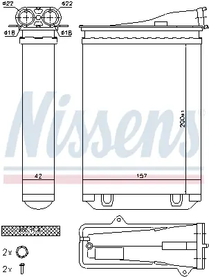 NISSENS 72954 Kalorıfer Radyatoru 208-2008-C3 Iı 1.2vtı-1.6vtı-1.6hdı 1608182480