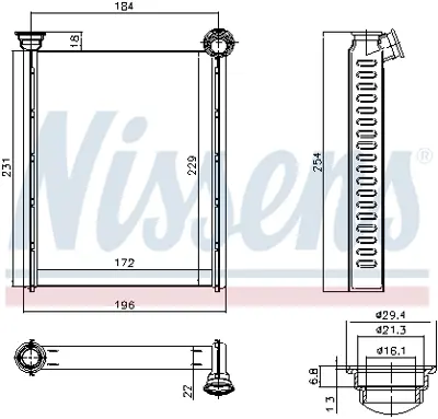 NISSENS 72987 Kalorıfer Radyatoru 6448W8