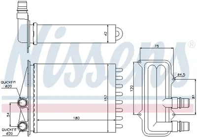 NISSENS 73468 Kalorıfer Radyatoru 93161918