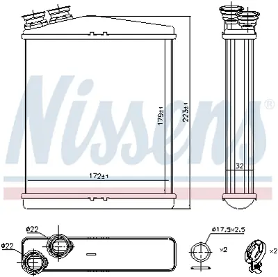 NISSENS 73645 Kalorıfer Radyatoru Freelander 2 06-14 Evoque 12-18 Dıscovery Sport 15> / S60 Iı S80 Iı V60 V70 Iıı  LR002632