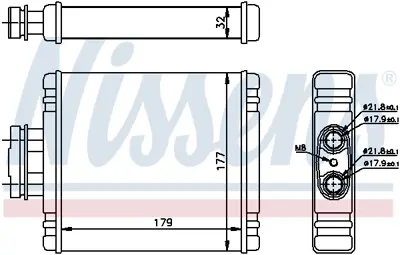 NISSENS 73654 Kalorıfer Radyatoru Cordoba Ibıza Fabıa 1.2 1.4 1.6 06>09 6Q0819861 6R0819031