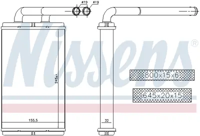 NISSENS 73676 Kalorıfer Radyatoru 96629611