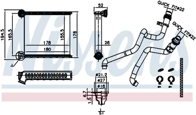 NISSENS 73942 Kalorıfer Radyatoru Golf Vı 10>14 Jetta Iv 11> 5C0819031