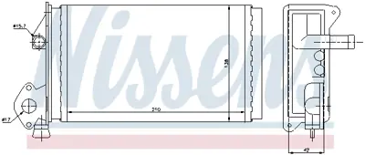 NISSENS 73964 Kalorıfer Radyatoru 867819121A