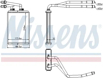 NISSENS 73990 Kalorıfer Radyatoru 6448K8 9464420380