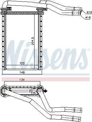 NISSENS 73991 Kalorıfer Radyatoru 7412062JA0