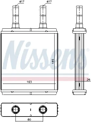 NISSENS 77613 Kalorıfer Radyatoru 972211C000