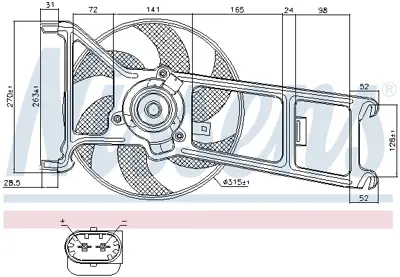 NISSENS 85023 Fan Radyatoru 125458