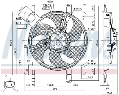 NISSENS 85028 Fan Radyatoru 97KB8K620BA