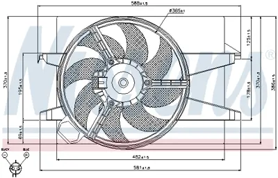 NISSENS 85029 Fan Radyatoru 2S6H8C607CA 2S6H8C607CD