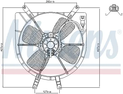 NISSENS 85043 Fan Radyatoru 19030PEJ003