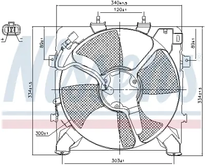 NISSENS 85045 Fan Radyatoru 80161SR3000