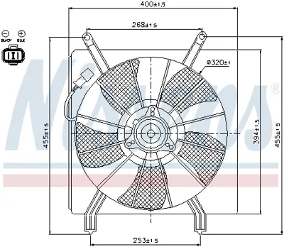 NISSENS 85048 Fan Radyatoru 38616PSA003