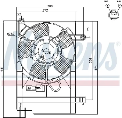 NISSENS 85062 Fan Radyatoru 96536638