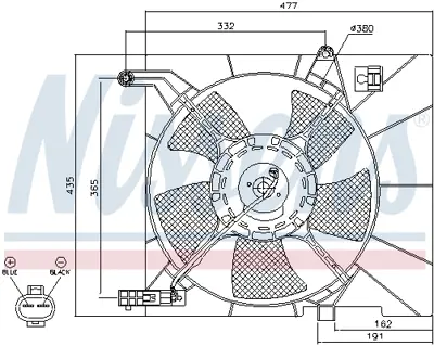 NISSENS 85063 Fan Radyatoru 96536522