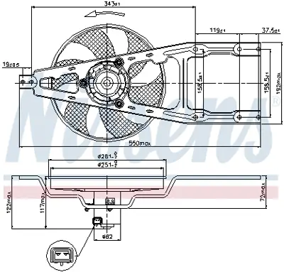 NISSENS 85135 Fan Radyatoru 7766004