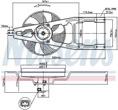 NISSENS 85139 Fan Radyatoru K46559853