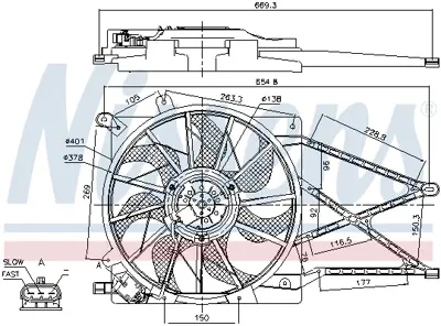 NISSENS 85175 Radyator Fan Motoru+davlumbaz Astra G Zafıra A 98>10×14xe Z14xe Z16xe Z14xep Z16xep 1341344