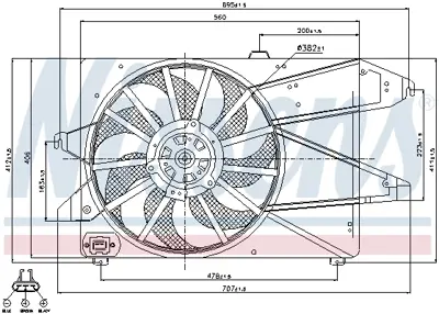 NISSENS 85191 Fan Radyatoru 95BB8C607AG