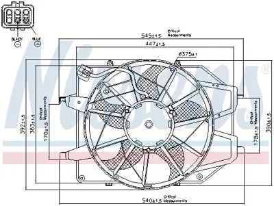 NISSENS 85217 Fan Radyatoru 98AB8C607JG