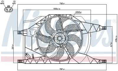 NISSENS 85257 Fan Radyatoru 7701067592