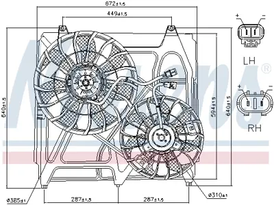 NISSENS 85271 Fan Radyatoru 253803E600