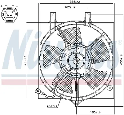 NISSENS 85281 Fan Radyatoru 214819F300