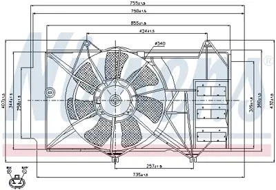 NISSENS 85327 Fan Radyatoru 1671133030