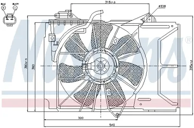 NISSENS 85328 Fan Radyatoru 167110J020