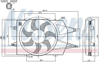 NISSENS 85342 Fan Radyatoru 2S418C607AB